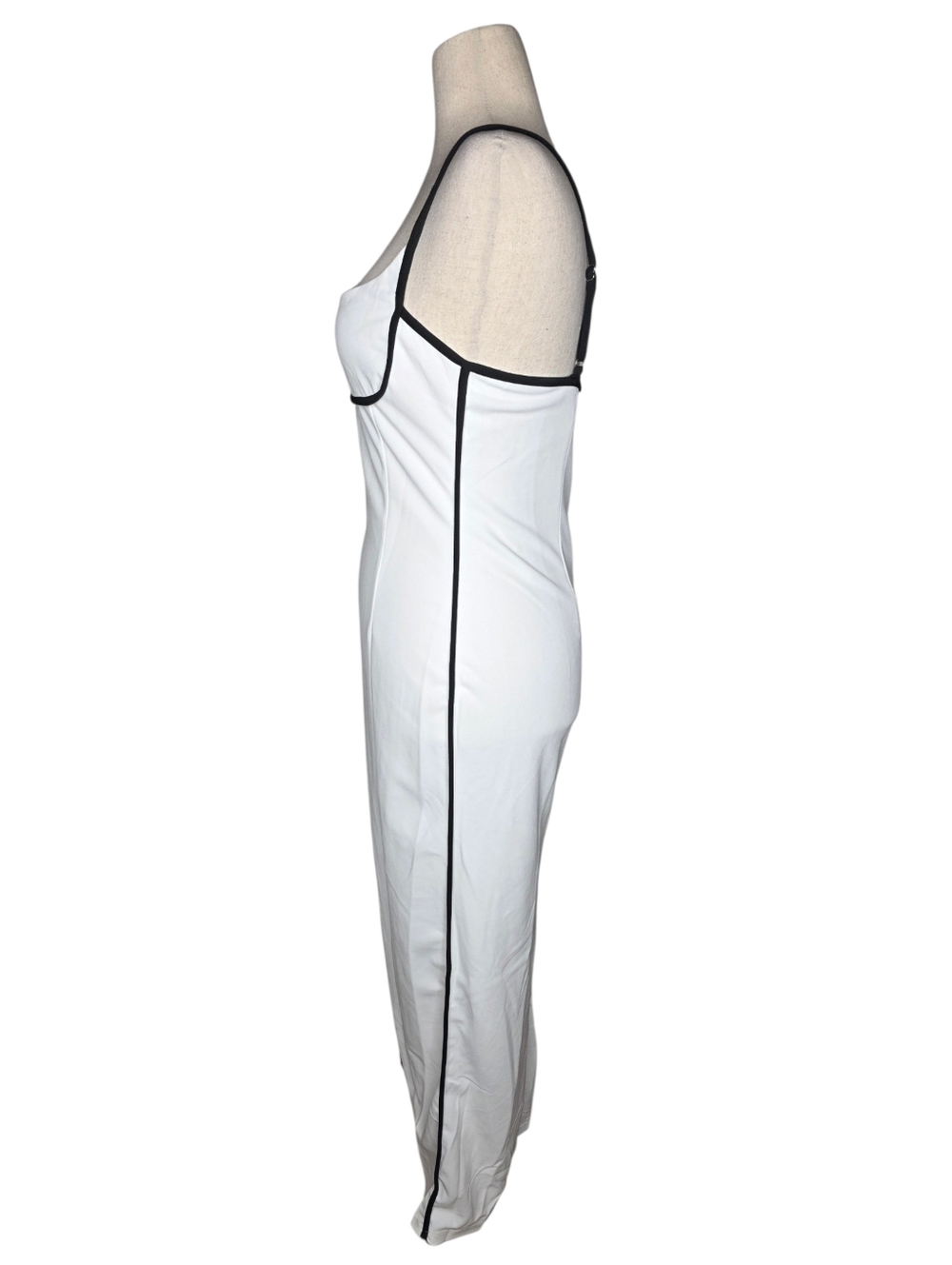 Selfie Leslie Sunny Coast Piping Trim Midi Dress White XL Bodycon - Picture 5 of 12